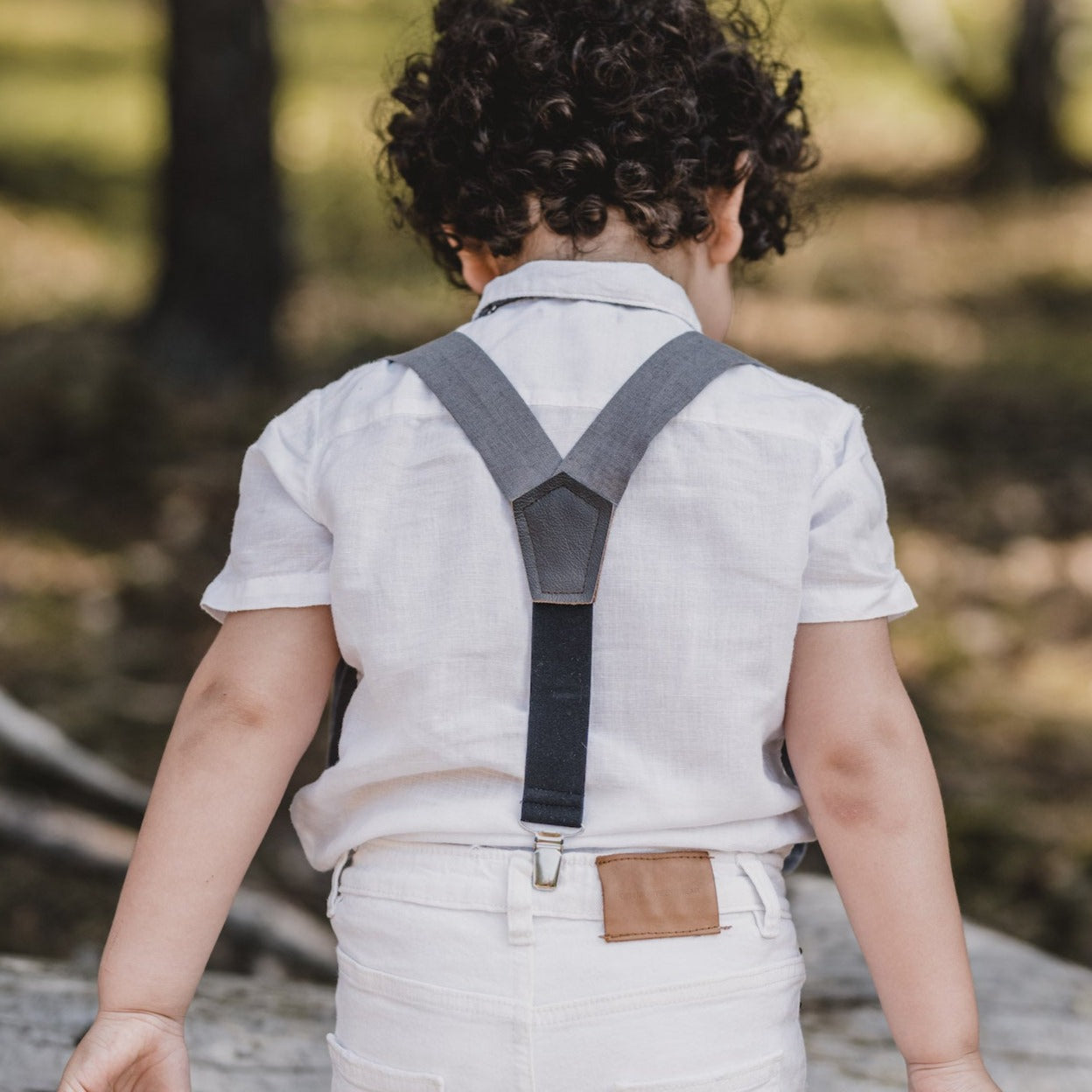 Suspenders Mats made of linen for children