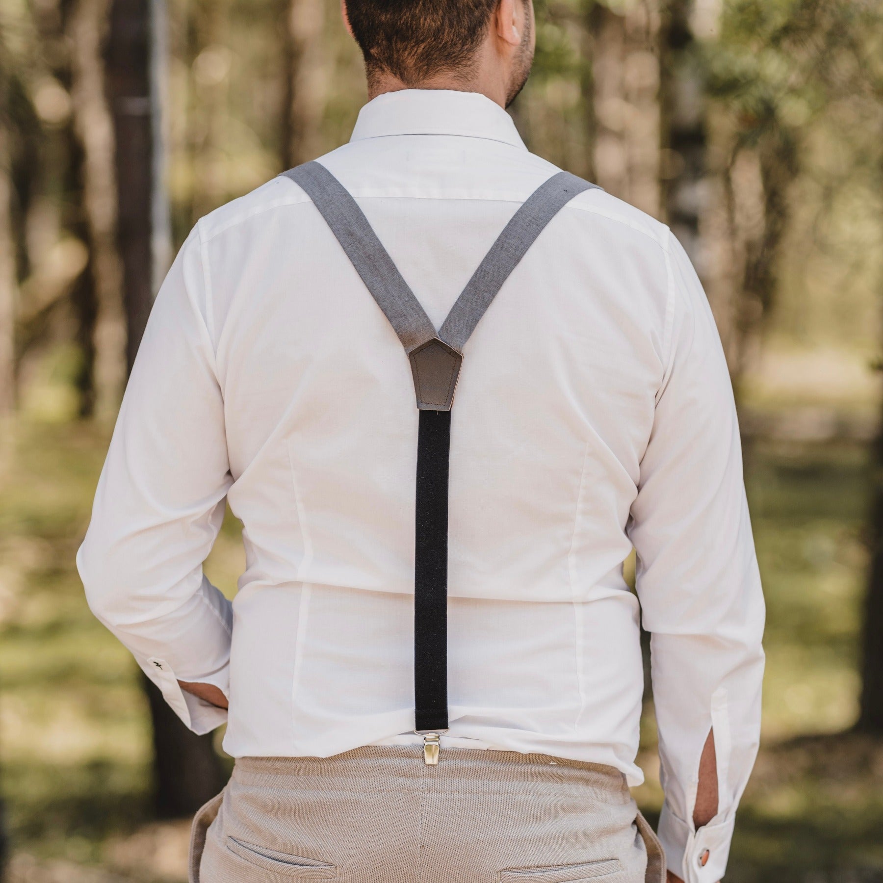 Bow Tie &amp; Suspenders Set | Linen | various colors
