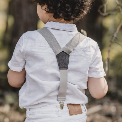 Suspenders Mats made of linen for children