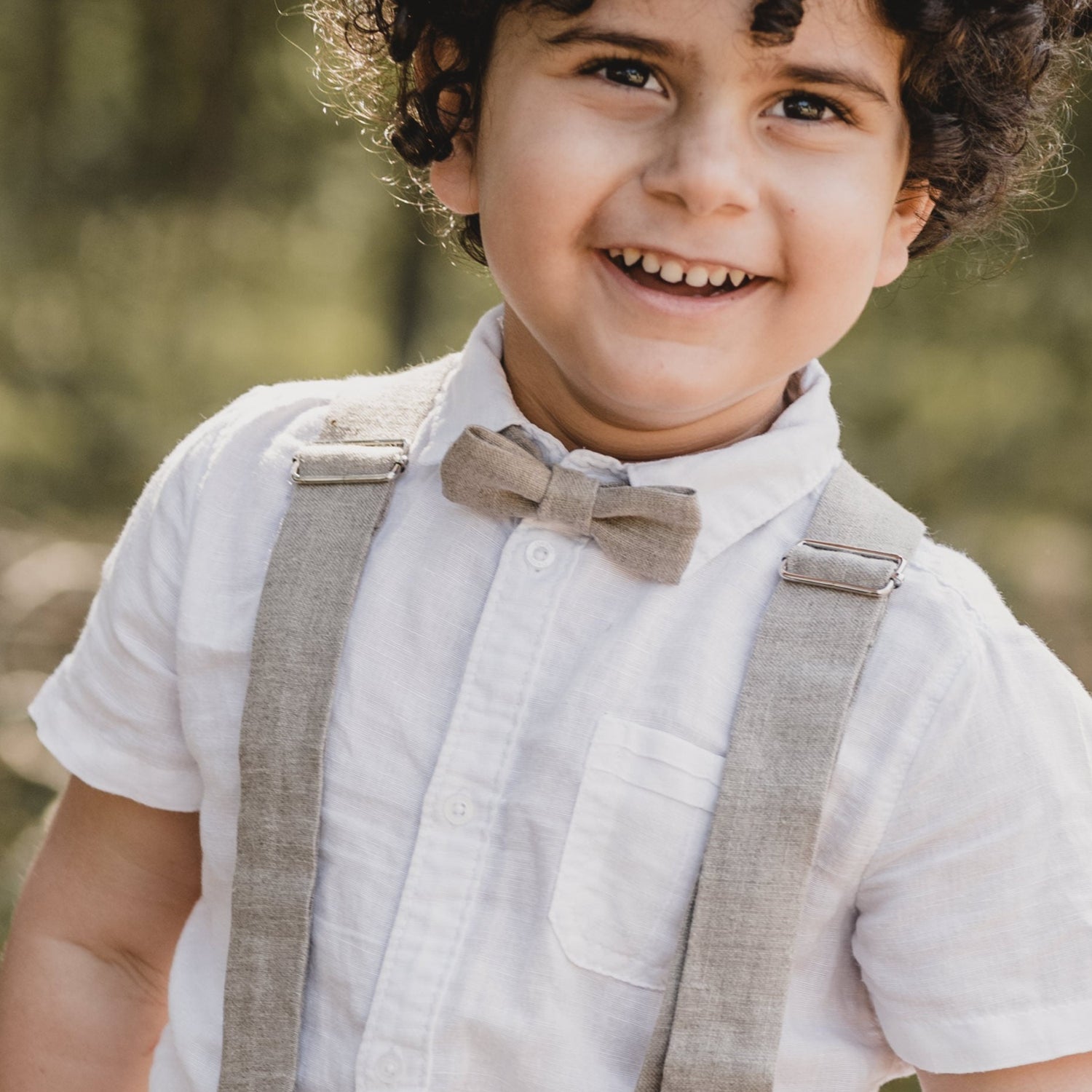 Suspenders Mats made of linen for children