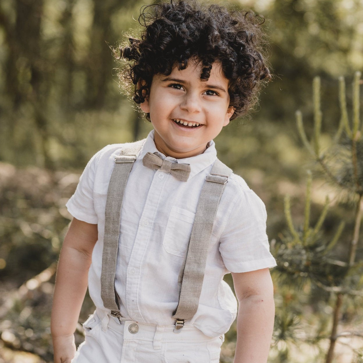 Suspenders Mats made of linen for children