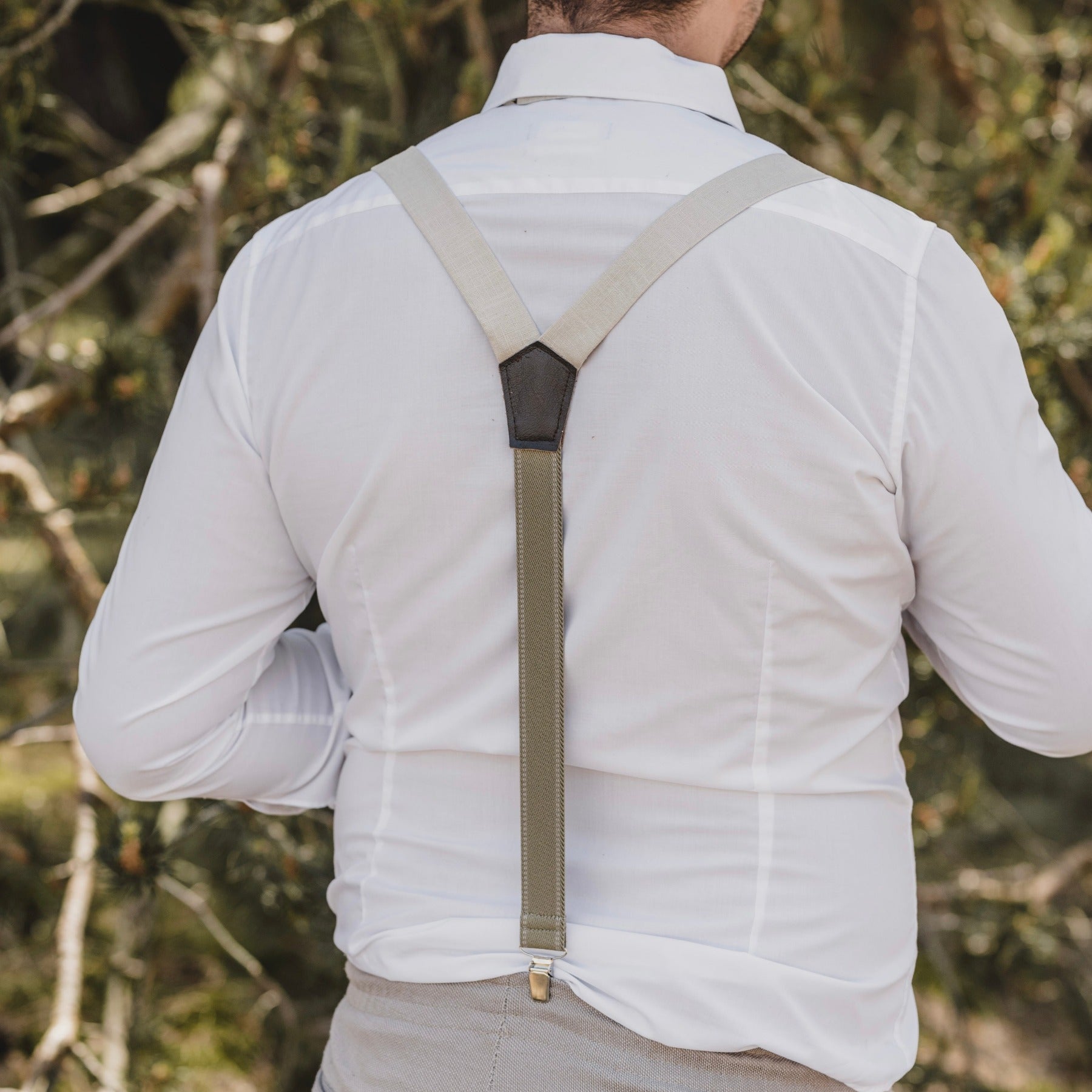 Bow Tie &amp; Suspenders Set | Linen | various colors