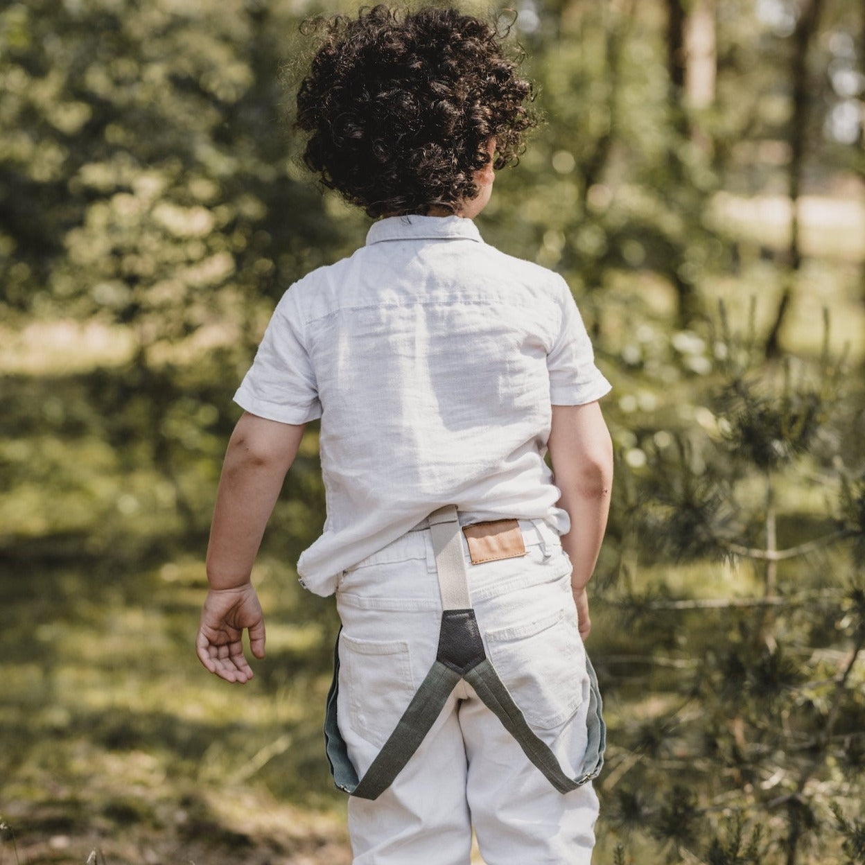 Fliege &amp; Hosenträger Set für Kinder | Leinen | verschiedene Farben