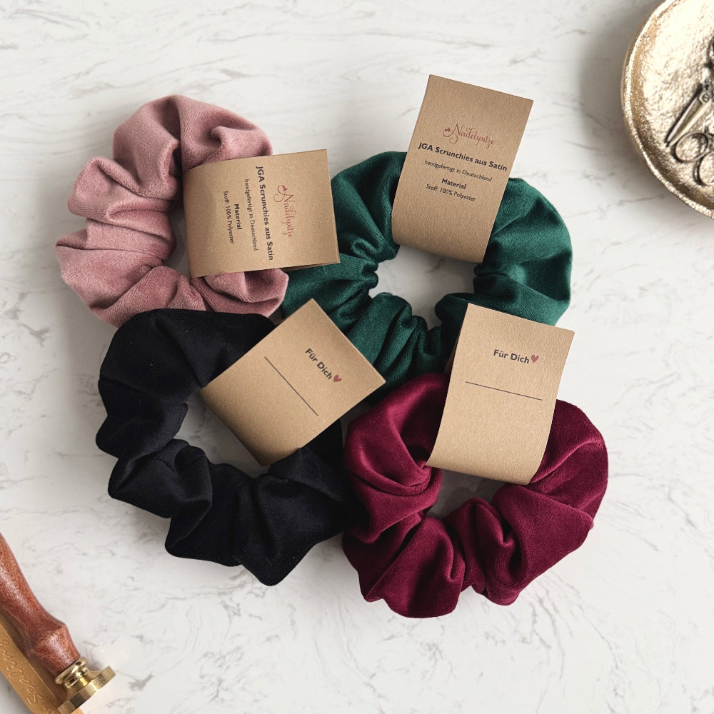 Scrunchies aus weichem Samt | Zopfgummi | Haaraccessoires