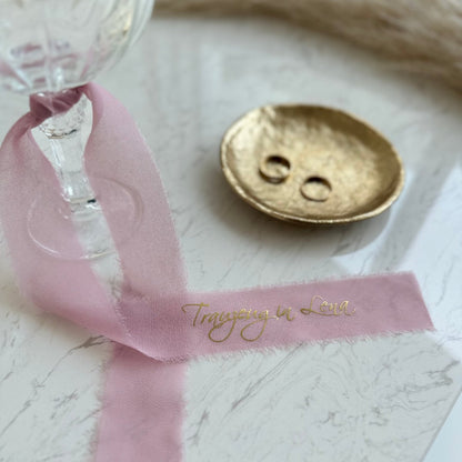 Bow personalized from chiffon | for wedding | table decoration