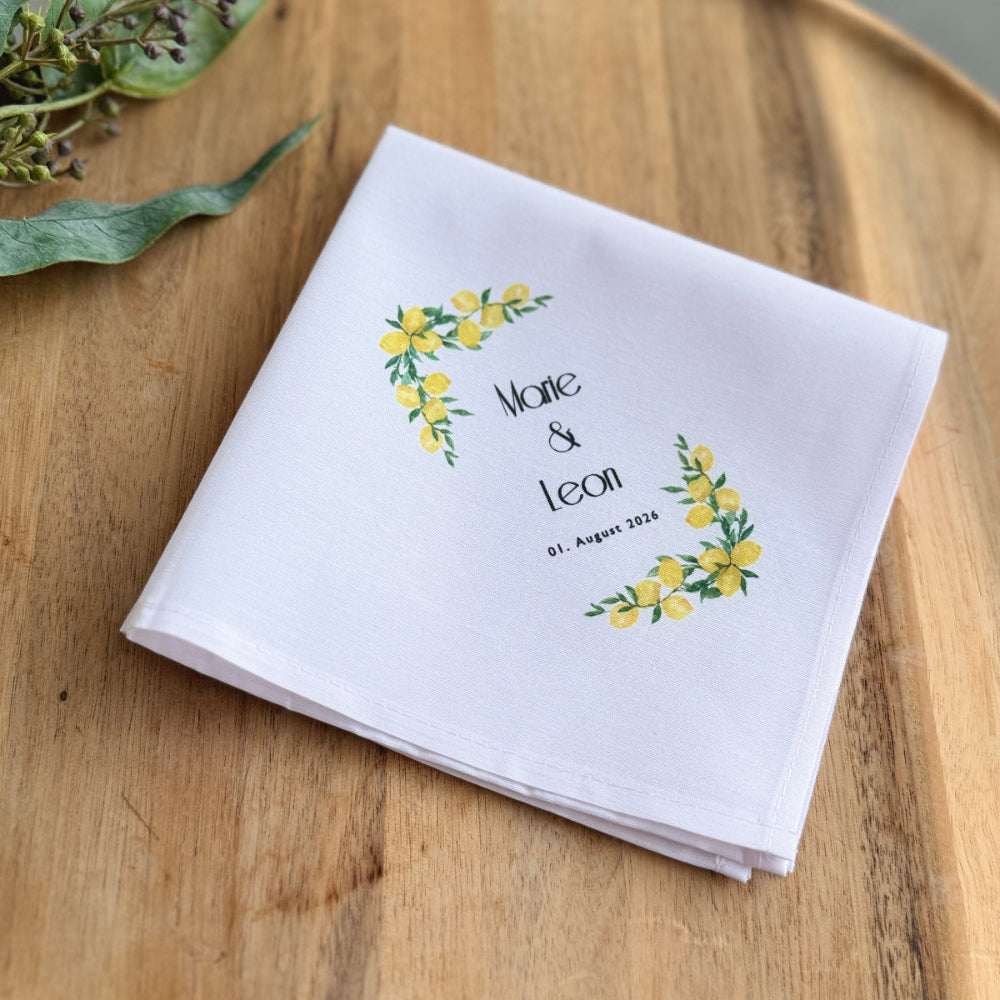Taschentuch Hochzeit Zitronenkranz