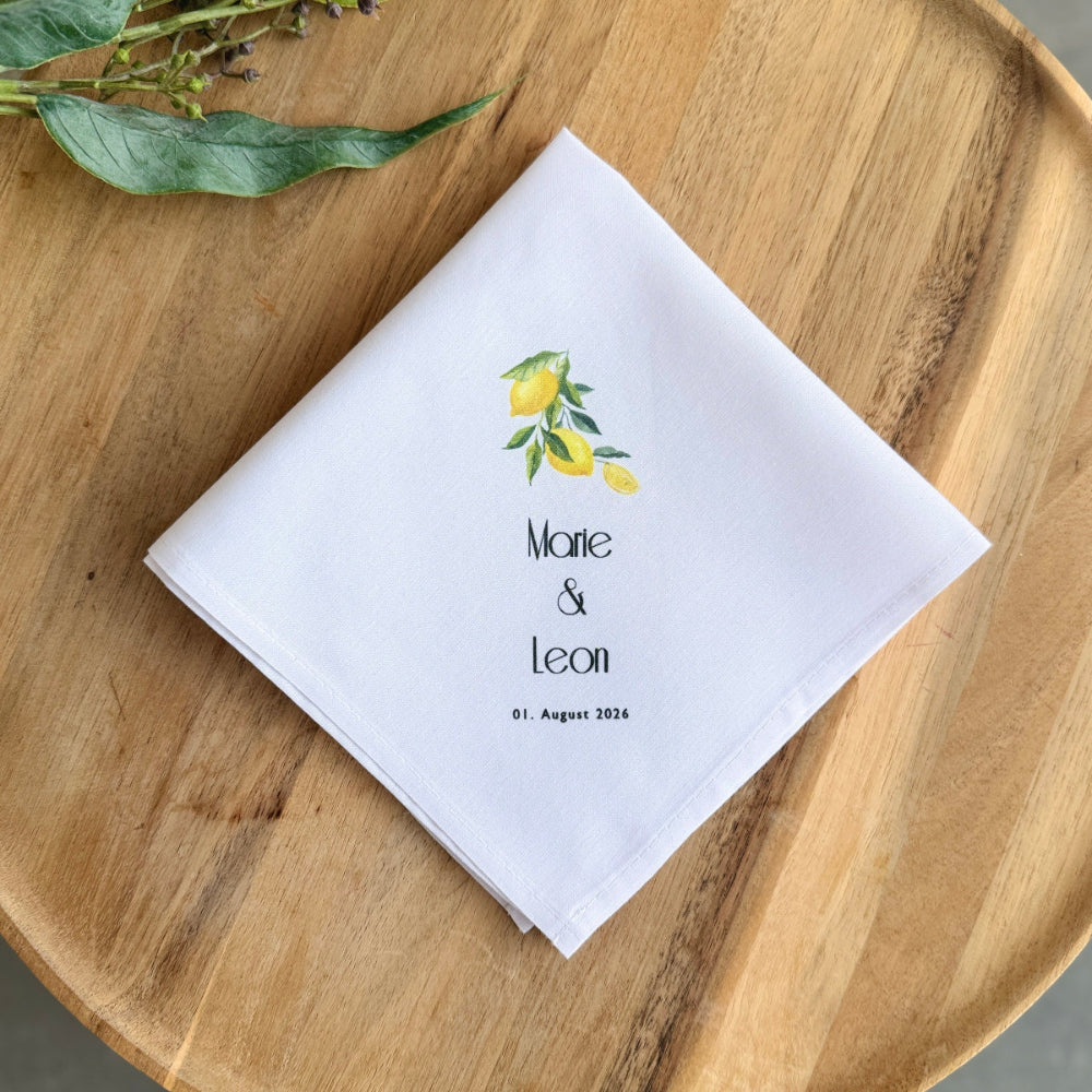 taschentuch freudentränen zitrone design