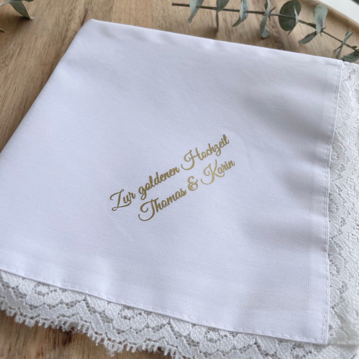 Stofftaschentuch zur goldenen Hochzeit