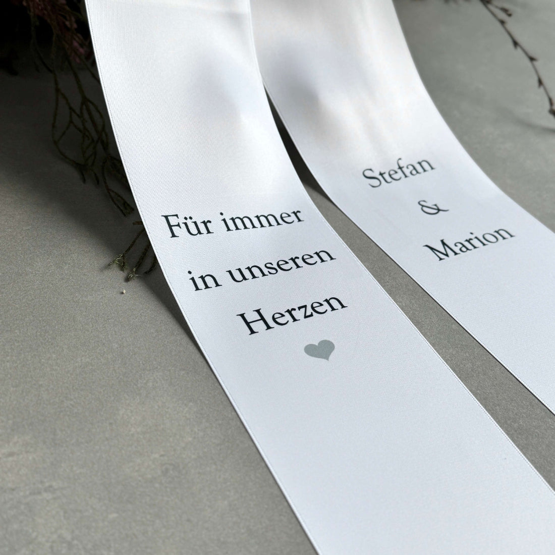 Trauerschleife personalisiert Grabschleife 10cm