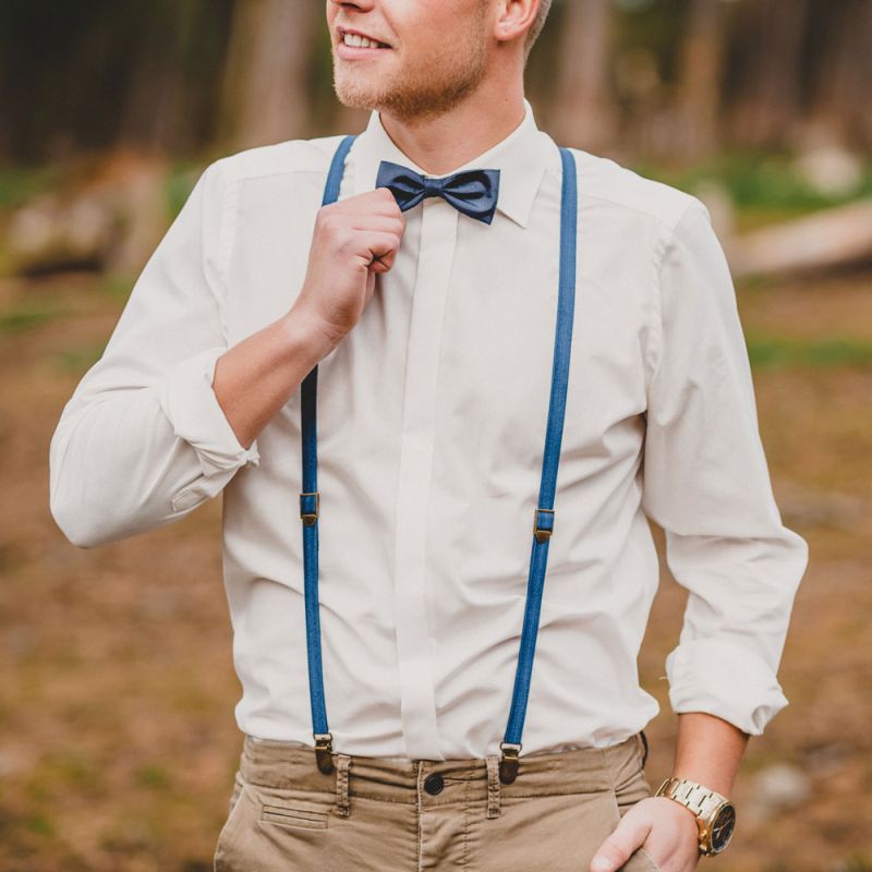 Bow tie &amp; suspenders set | narrow | various colors