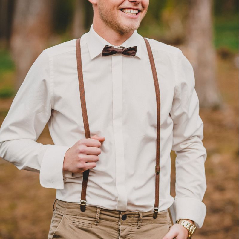 Bow tie &amp; suspenders set | narrow | various colors