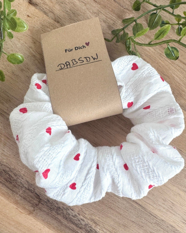 Ostergeschenk - Herz-Scrunchie
