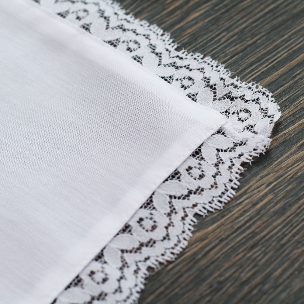 Cloth handkerchief for the golden wedding anniversary - leaf wreath