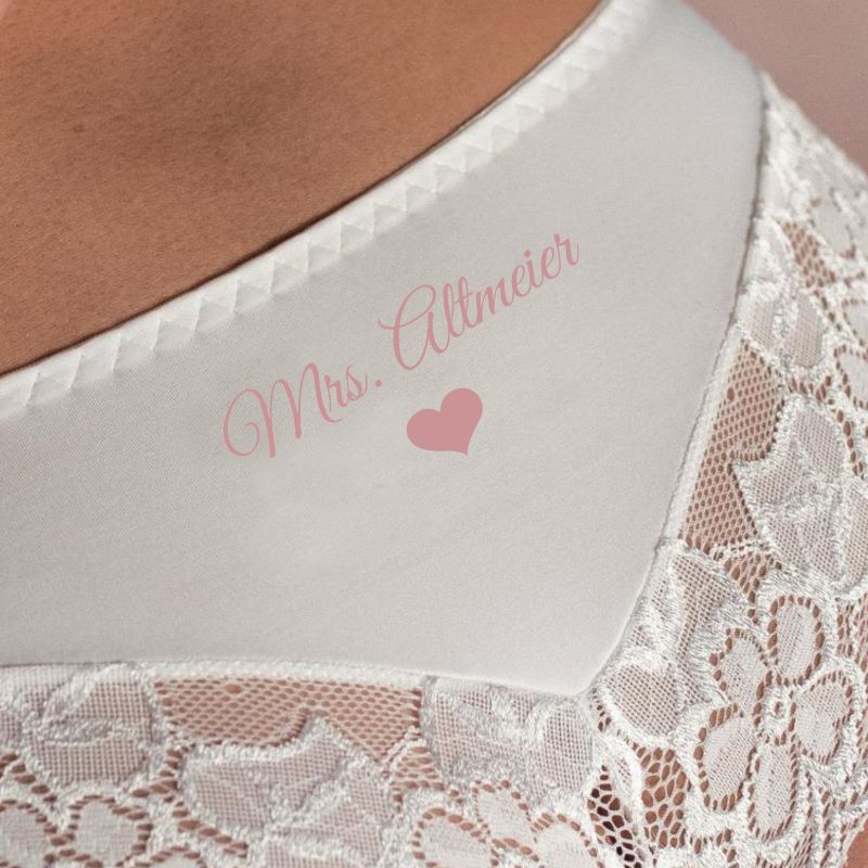 Höschen personalisiert für die Hochzeit