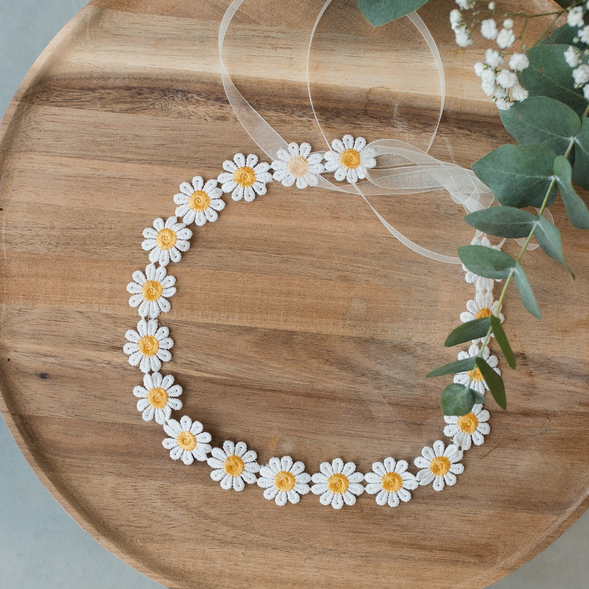 Haarband für Blumenkinder mit Gänseblümchen