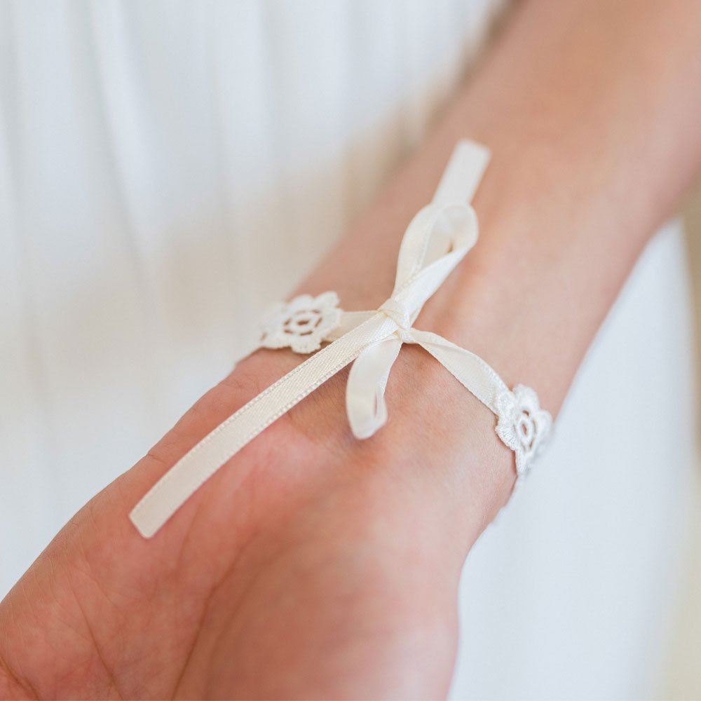 armband für die braut in ivory