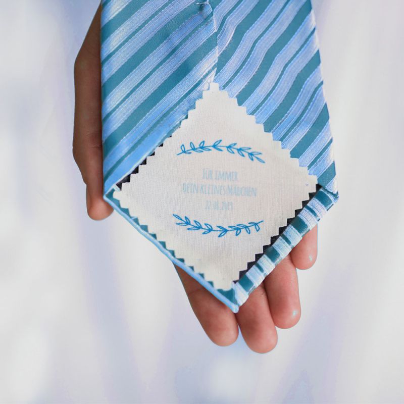 Krawatten Einnäher für die Hochzeit