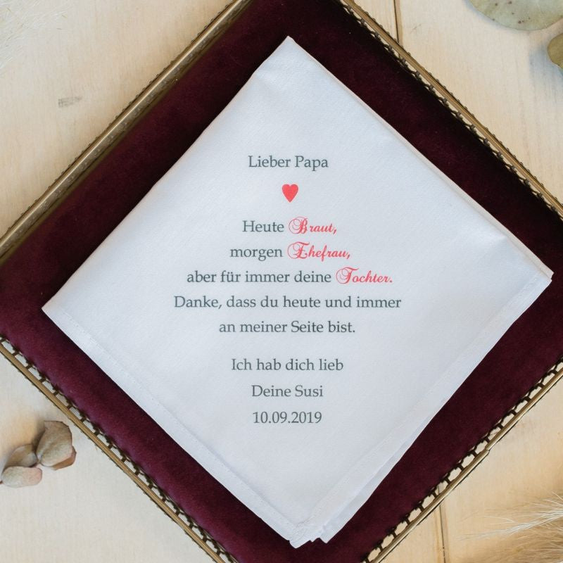 Freudentränen Taschentuch Papa Hochzeit