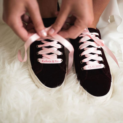 Personalisierte Schuhbänder Hochzeit