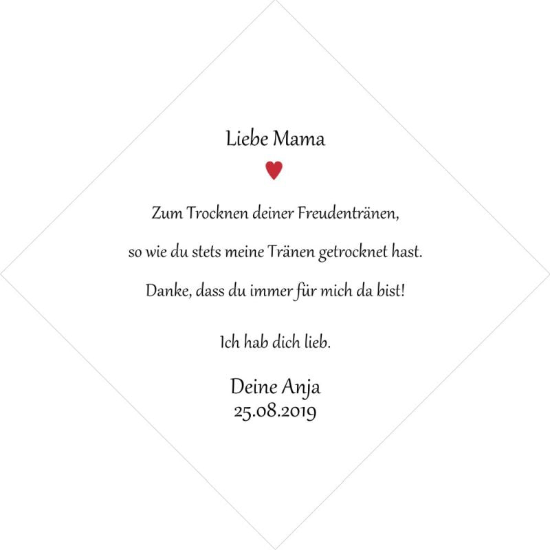 Für die Freudentränen der Mama