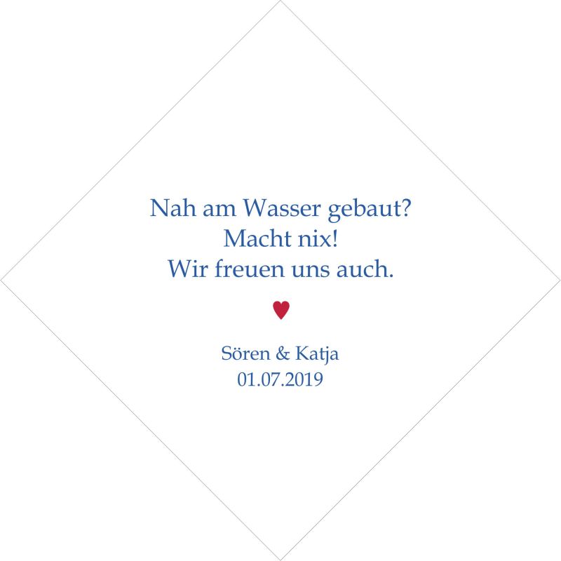 Taschentuch Hochzeit mit Spruch