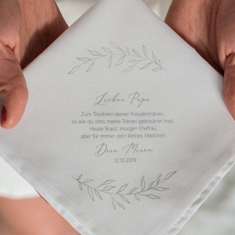 Taschentuch zur Hochzeit für die Freudentränen
